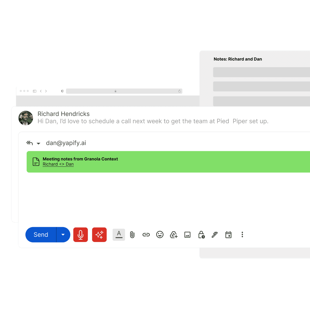 Fully contextualized emails
