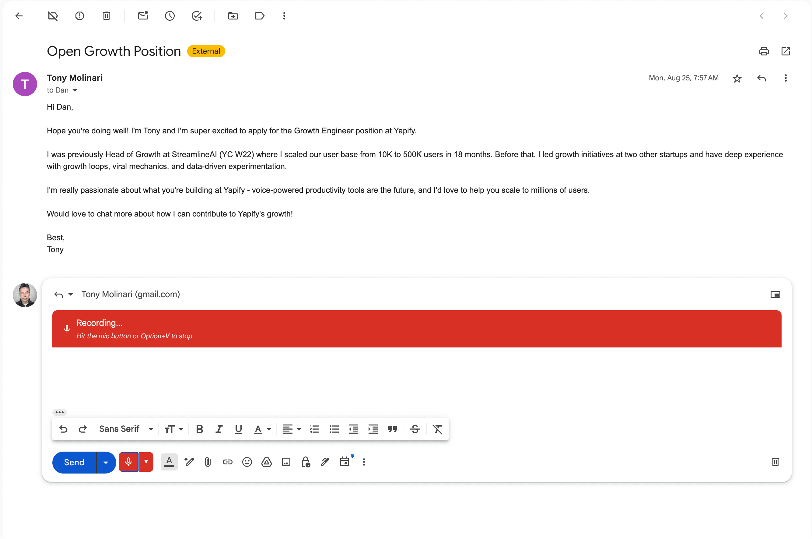 High-value outreach emails