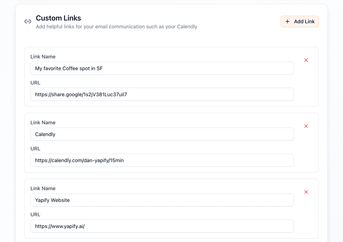 Custom Rules interface showing email automation settings