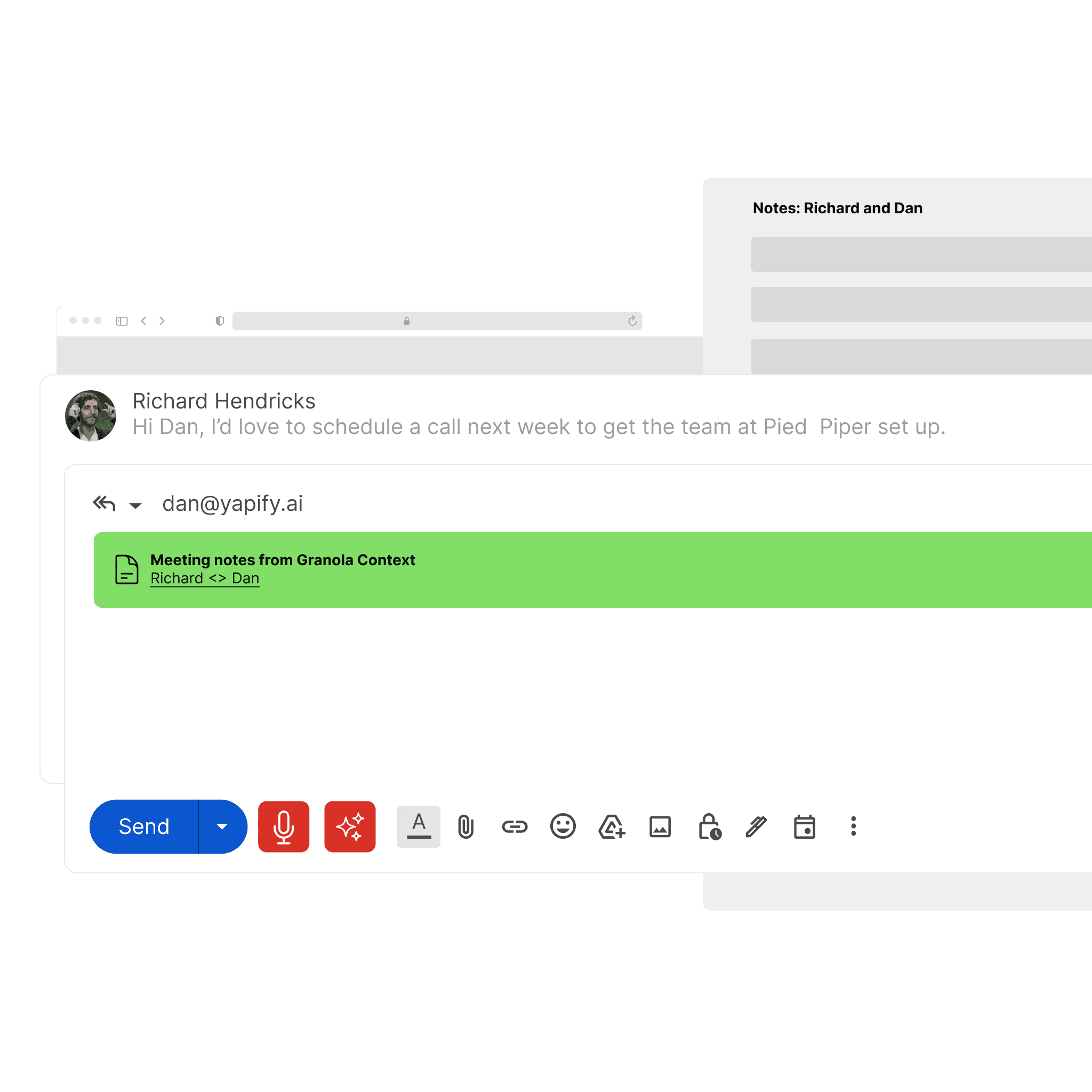 Fast follow-up email generation